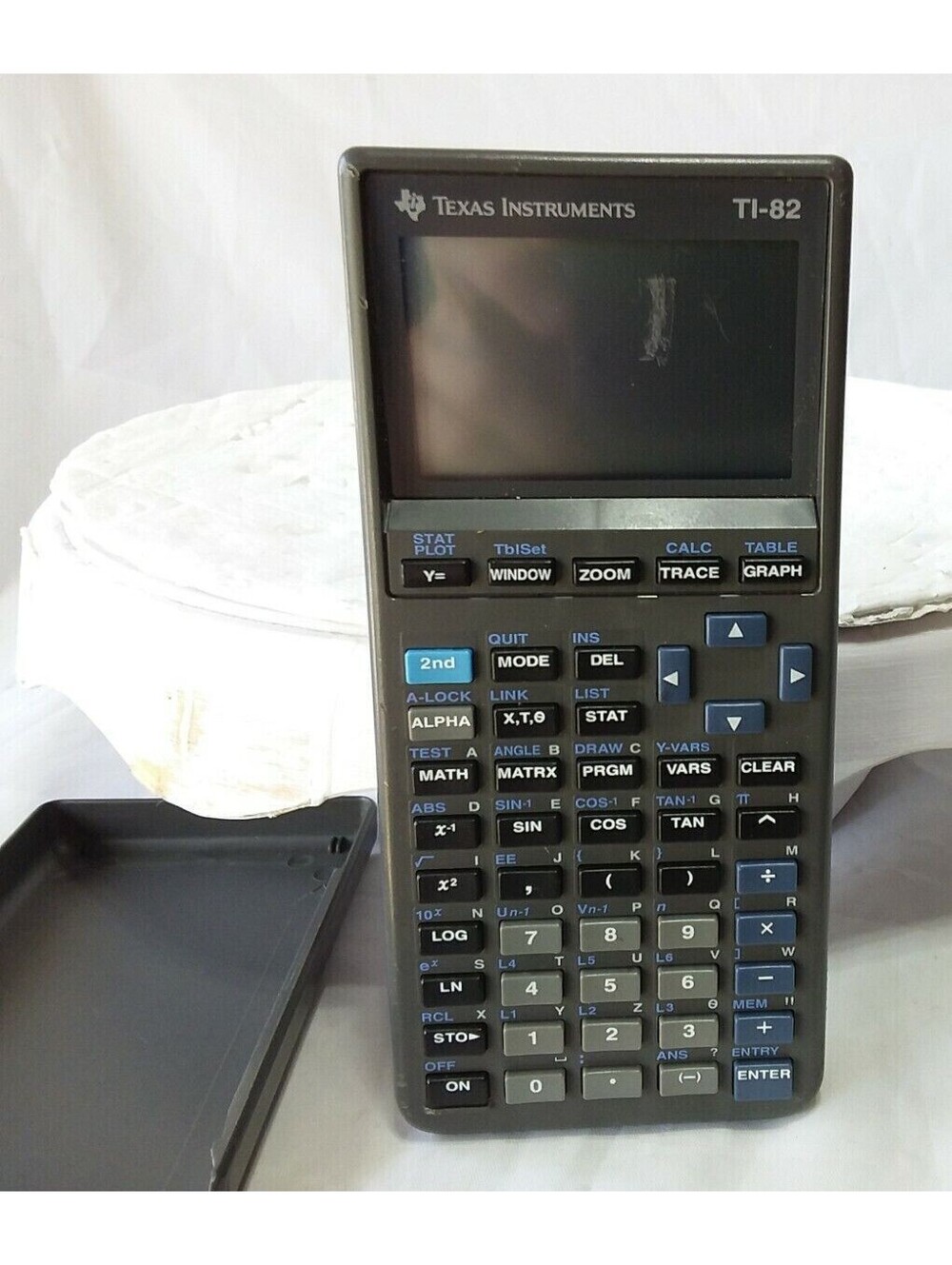 Texas Instruments TI-82 Graphing Calculator with Slide Cover School Math Tested